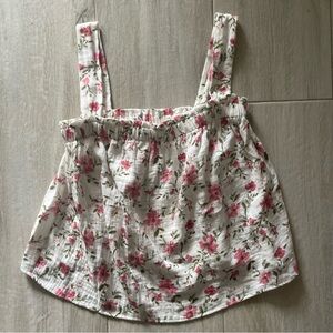 Lush Clothing Floral Pink & White Top